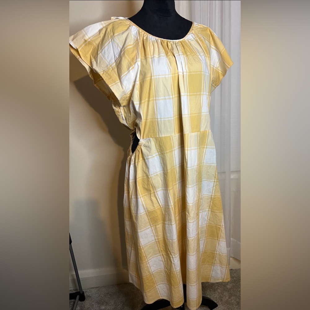 A.N.A. (A New Approach) Yellow Plaid Midi Dress – NWT | 1X